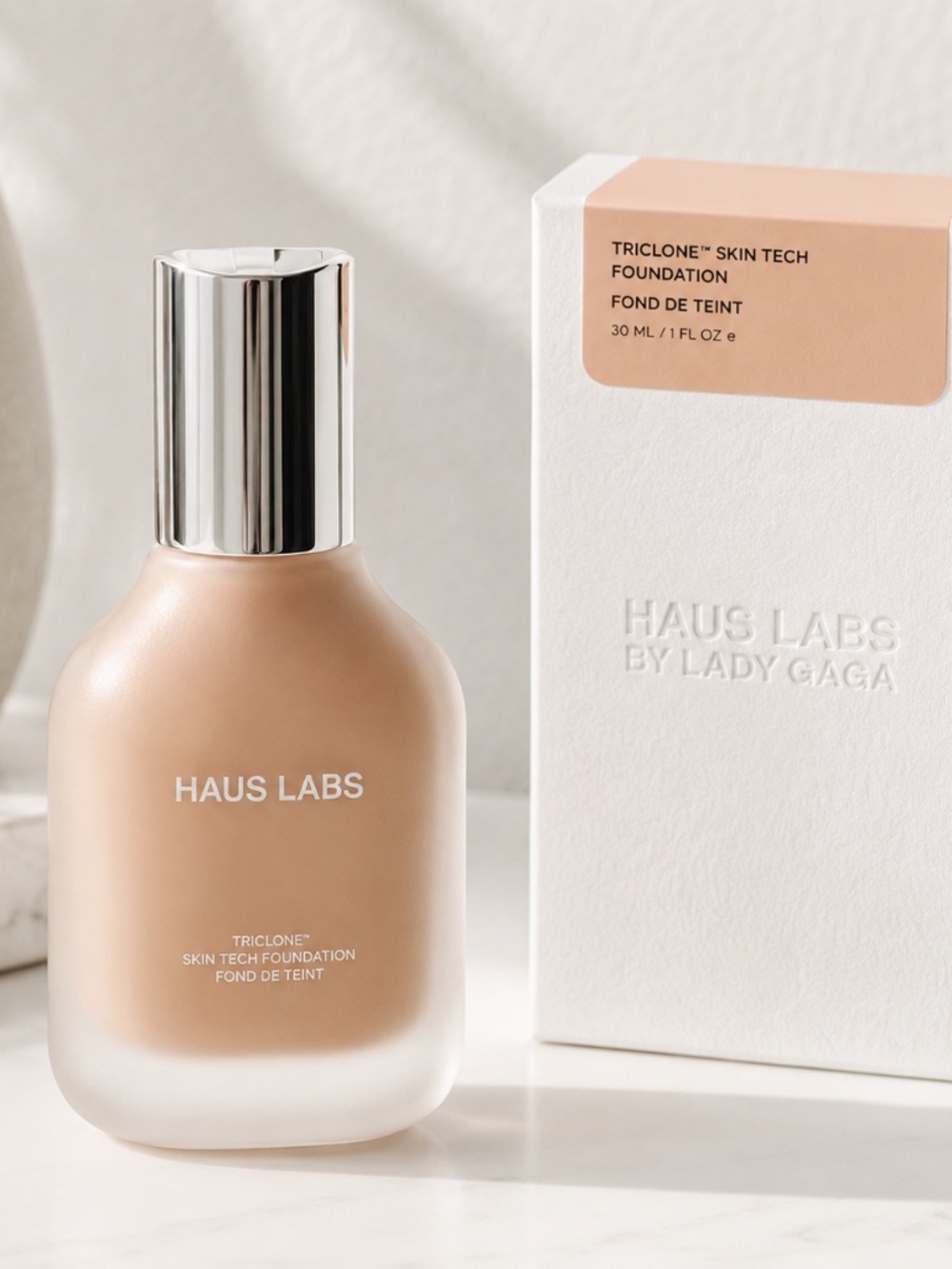 HAUS LABS BY LADY GAGA Triclone Skin Tech Foundation 100 Light Neutral New